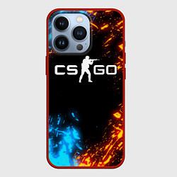 Чехол для iPhone 13 Pro CS GO, цвет: 3D-красный