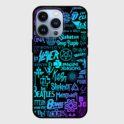 Чехол для iPhone 13 Pro ЛОГОТИПЫ РОК ГРУПП, цвет: 3D-черный