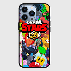 Чехол для iPhone 13 Pro BRAWL STARS ВСЕ БРАВЛЕРЫ, цвет: 3D-черный