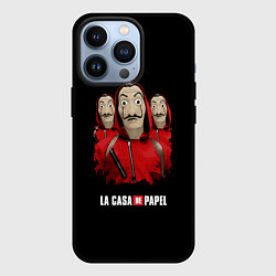 Чехол для iPhone 13 Pro БУМАЖНЫЙ ДОМ, цвет: 3D-черный