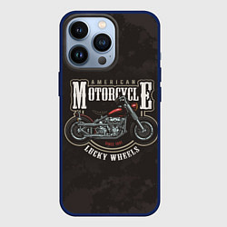Чехол для iPhone 13 Pro American Motorcycle Z, цвет: 3D-тёмно-синий