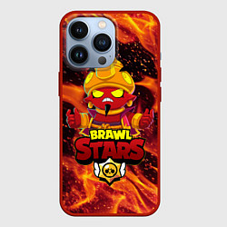 Чехол для iPhone 13 Pro BRAWL STARS EVIL GENE ДЖИН, цвет: 3D-красный