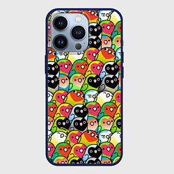 Чехол для iPhone 13 Pro Папуги, цвет: 3D-тёмно-синий
