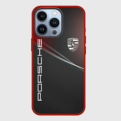 Чехол для iPhone 13 Pro PORSCHE, цвет: 3D-красный