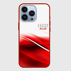 Чехол для iPhone 13 Pro AUDI, цвет: 3D-красный