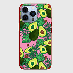 Чехол для iPhone 13 Pro Avocado, цвет: 3D-красный