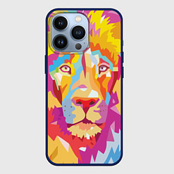 Чехол для iPhone 13 Pro Акварельный лев, цвет: 3D-тёмно-синий