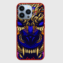 Чехол для iPhone 13 Pro Король волков, цвет: 3D-красный
