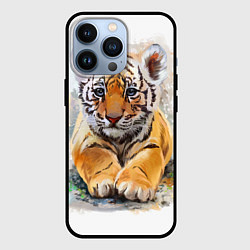 Чехол для iPhone 13 Pro Tiger Art, цвет: 3D-черный