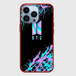 Чехол для iPhone 13 Pro BTS, цвет: 3D-красный