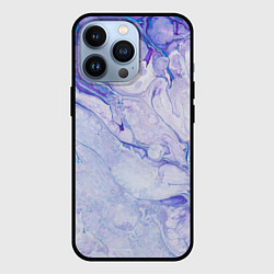 Чехол для iPhone 13 Pro Разводы сиреневой краской, цвет: 3D-черный