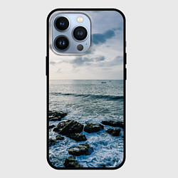 Чехол для iPhone 13 Pro Море, цвет: 3D-черный
