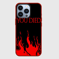 Чехол для iPhone 13 Pro YOU DIED, цвет: 3D-красный