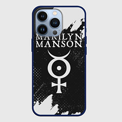 Чехол для iPhone 13 Pro MARILYN MANSON М МЭНСОН, цвет: 3D-тёмно-синий