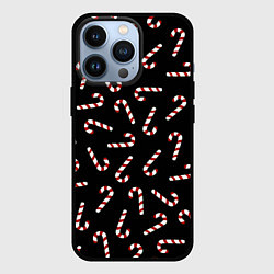 Чехол для iPhone 13 Pro Christmas Candy, цвет: 3D-черный