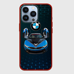 Чехол для iPhone 13 Pro BMW i8 Turbo тюнинговая, цвет: 3D-красный