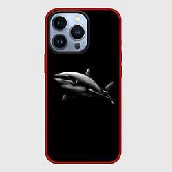 Чехол для iPhone 13 Pro Акула, цвет: 3D-красный