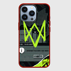 Чехол для iPhone 13 Pro WATCH DOGS: LEGION, цвет: 3D-красный