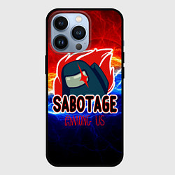 Чехол для iPhone 13 Pro Among us sabotage, цвет: 3D-черный