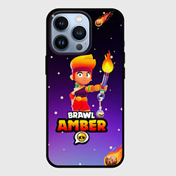 Чехол для iPhone 13 Pro BRAWL STARS AMBER, цвет: 3D-черный