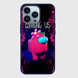 Чехол для iPhone 13 Pro AMONG US, цвет: 3D-тёмно-синий
