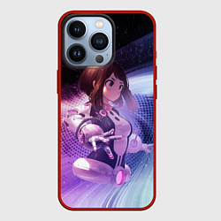 Чехол для iPhone 13 Pro Урарака, Очако, цвет: 3D-красный