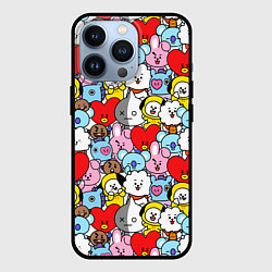 Чехол для iPhone 13 Pro BT21 BTS, цвет: 3D-черный