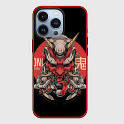 Чехол для iPhone 13 Pro Cyber Oni Samurai, цвет: 3D-красный