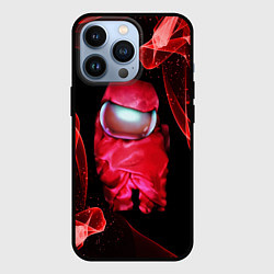 Чехол для iPhone 13 Pro AMONG US - КРАСНЫЙ, цвет: 3D-черный