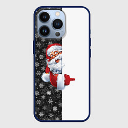 Чехол для iPhone 13 Pro Дедушка Мороз, цвет: 3D-тёмно-синий