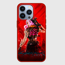 Чехол для iPhone 13 Pro КИБЕРПАНК 2077, цвет: 3D-красный