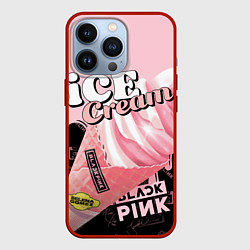 Чехол для iPhone 13 Pro BLACKPINK ICE CREAM, цвет: 3D-красный