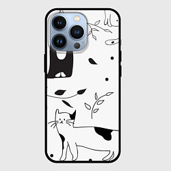 Чехол для iPhone 13 Pro Кис-Кис, цвет: 3D-черный