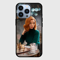 Чехол для iPhone 13 Pro Queens Gambit Ход Королевы, цвет: 3D-черный