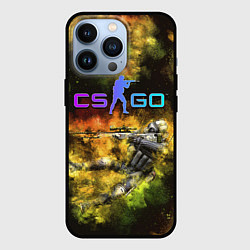 Чехол для iPhone 13 Pro CS GO Gold dust, цвет: 3D-черный