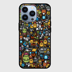 Чехол для iPhone 13 Pro АНИМЕ СМАЙЛЫ, цвет: 3D-черный