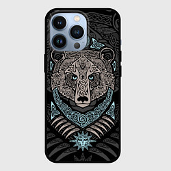 Чехол для iPhone 13 Pro Медведь, цвет: 3D-черный