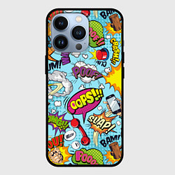 Чехол для iPhone 13 Pro Комиксы, цвет: 3D-черный
