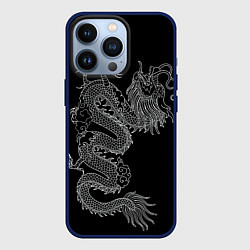 Чехол iPhone 13 Pro ЧБ Дракон