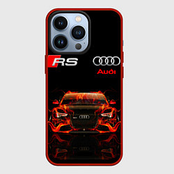 Чехол для iPhone 13 Pro AUDI RS 5 FIRE АУДИ РС 5, цвет: 3D-красный