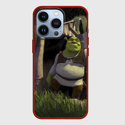 Чехол для iPhone 13 Pro Shrek: Somebody Once Told Me, цвет: 3D-красный