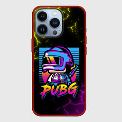 Чехол для iPhone 13 Pro PUBG RETRO NEON ПАБГ НЕОН, цвет: 3D-красный