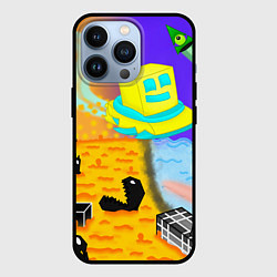 Чехол для iPhone 13 Pro Geometry Dash RobTop Z, цвет: 3D-черный