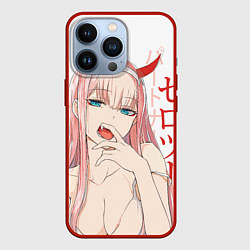 Чехол для iPhone 13 Pro Darling in the Franxx Zero Two, цвет: 3D-красный