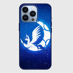 Чехол для iPhone 13 Pro Лунная пони, цвет: 3D-тёмно-синий