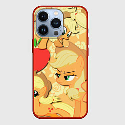 Чехол для iPhone 13 Pro Applejack pattern, цвет: 3D-красный