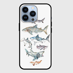 Чехол iPhone 13 Pro Акулы