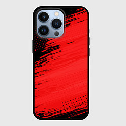 Чехол для iPhone 13 Pro ЧЕРНО-КРАСНЫЙ ГРАНЖ GRUNGE Z, цвет: 3D-черный