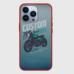 Чехол для iPhone 13 Pro Custom Bike, цвет: 3D-красный