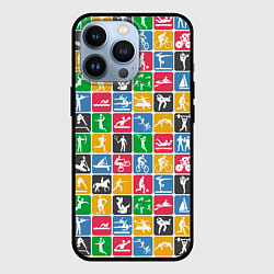 Чехол для iPhone 13 Pro СПОРТ, цвет: 3D-черный